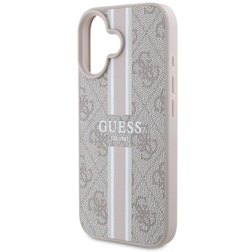 Buy Guess GUHMP16SP4RPSP Apple iPhone 16 hardcase 4G Printed Stripes MagSafe pink - GUE3627 - {ean13} - Home Screen Store Europe