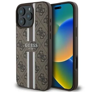 Kup Etui Guess GUHMP16XP4RPSW Apple iPhone 16 Pro Max hardcase 4G Printed Stripes MagSafe brązowy/brown - GUE3628 - {ean13} - Sklep Home Screen