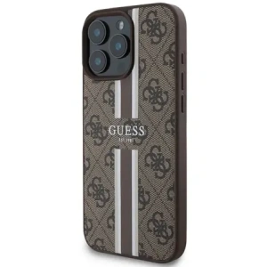 Buy Guess GUHMP16XP4RPSW Apple iPhone 16 Pro Max hardcase 4G Printed Stripes MagSafe brown - GUE3628 - {ean13} - Home Screen Store Europe