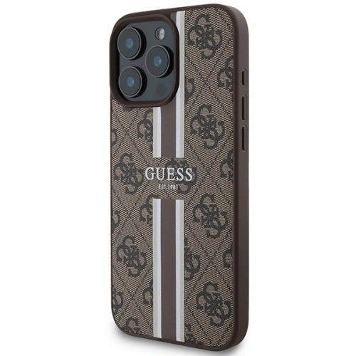 Kup Etui Guess GUHMP16XP4RPSW Apple iPhone 16 Pro Max hardcase 4G Printed Stripes MagSafe brązowy/brown - GUE3628 - {ean13} - Sklep Home Screen