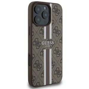 Buy Guess GUHMP16XP4RPSW Apple iPhone 16 Pro Max hardcase 4G Printed Stripes MagSafe brown - GUE3628 - {ean13} - Home Screen Store Europe
