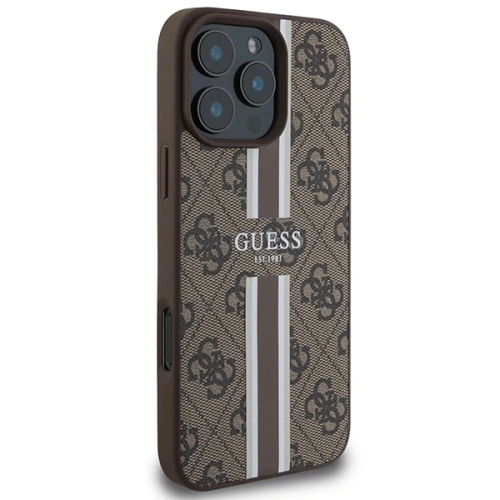 Kup Etui Guess GUHMP16XP4RPSW Apple iPhone 16 Pro Max hardcase 4G Printed Stripes MagSafe brązowy/brown - GUE3628 - {ean13} - Sklep Home Screen