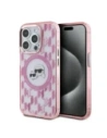 Etui Karl Lagerfeld KLHMP15XHMCKMHP Apple iPhone 15 Pro Max IML Monogram Karl&Choupette Head MagSafe różowy/pink
