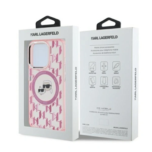 Kup Etui Karl Lagerfeld KLHMP15XHMCKMHP Apple iPhone 15 Pro Max IML Monogram Karl&Choupette Head MagSafe różowy/pink - KLD21706 - {ean13} - Sklep Home Screen