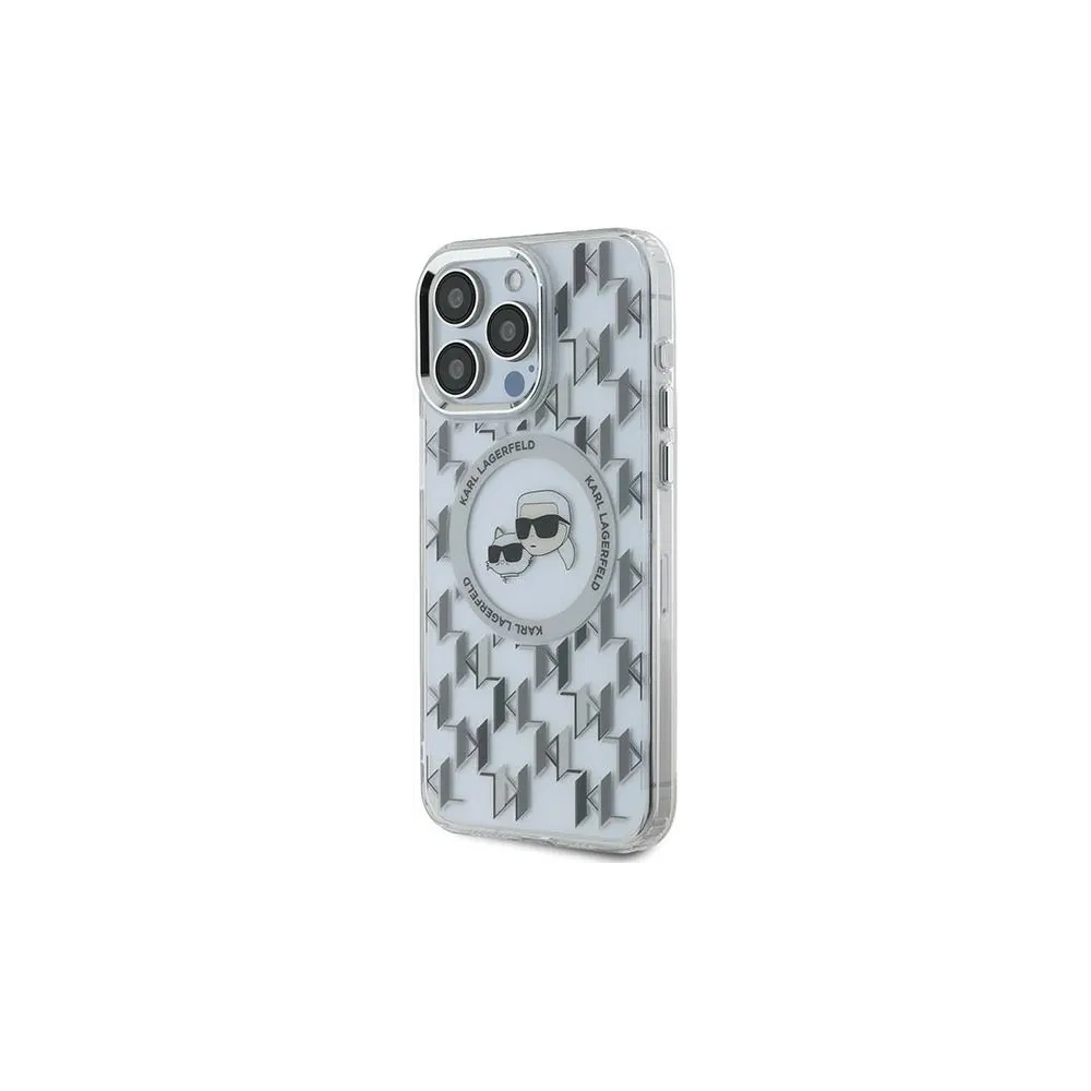 Etui Karl Lagerfeld KLHMP15XHMCKMHT Apple iPhone 15 Pro Max IML Monogram Karl&Choupette Head MagSafe przezroczysty/transparent