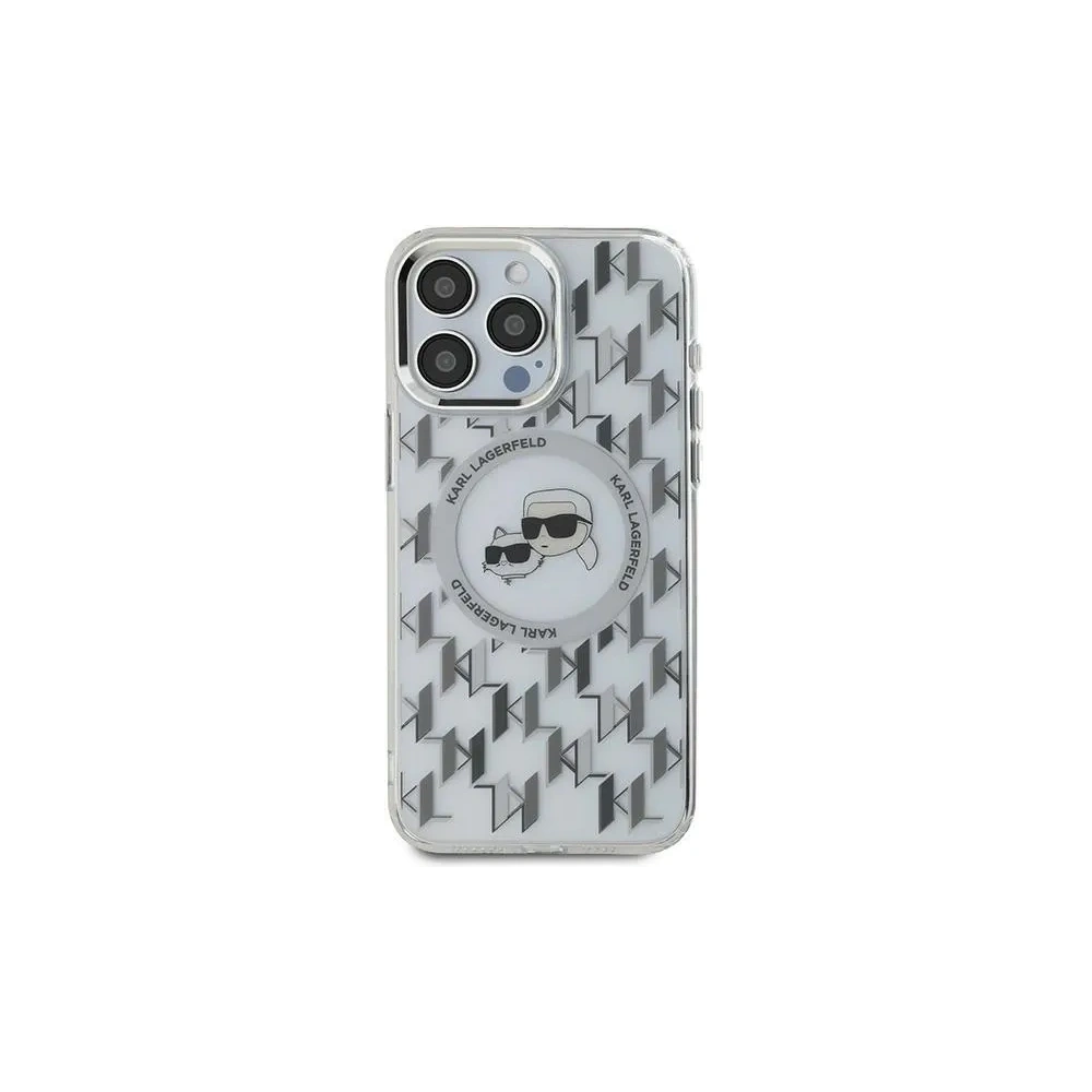 Etui Karl Lagerfeld KLHMP15XHMCKMHT Apple iPhone 15 Pro Max IML Monogram Karl&Choupette Head MagSafe przezroczysty/transparent