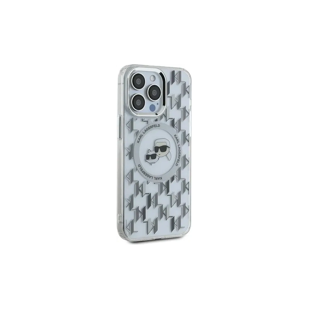 Etui Karl Lagerfeld KLHMP15XHMCKMHT Apple iPhone 15 Pro Max IML Monogram Karl&Choupette Head MagSafe przezroczysty/transparent