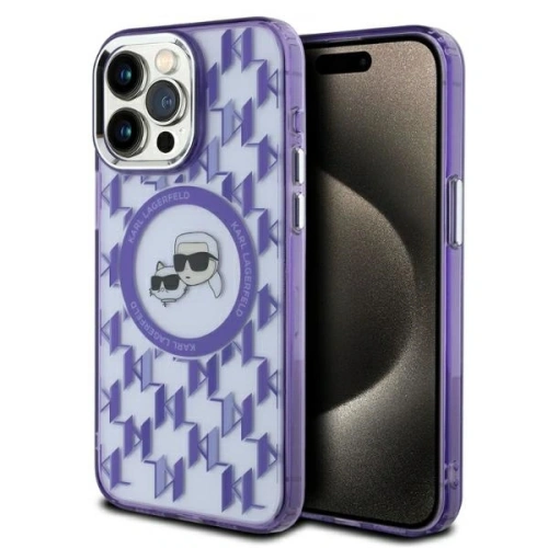 Kup Etui Karl Lagerfeld KLHMP15XHMCKMHU Apple iPhone 15 Pro Max IML Monogram Karl&Choupette Head MagSafe fioletowy/purple - KLD21708 - {ean13} - Sklep Home Screen