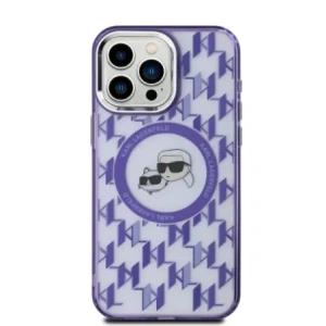 Kup Etui Karl Lagerfeld KLHMP15XHMCKMHU Apple iPhone 15 Pro Max IML Monogram Karl&Choupette Head MagSafe fioletowy/purple - KLD21708 - {ean13} - Sklep Home Screen
