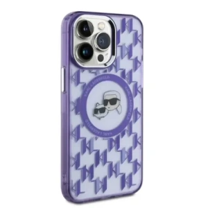 Kup Etui Karl Lagerfeld KLHMP15XHMCKMHU Apple iPhone 15 Pro Max IML Monogram Karl&Choupette Head MagSafe fioletowy/purple - KLD21708 - {ean13} - Sklep Home Screen