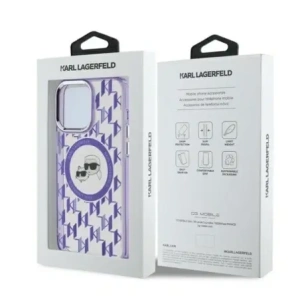 Kup Etui Karl Lagerfeld KLHMP15XHMCKMHU Apple iPhone 15 Pro Max IML Monogram Karl&Choupette Head MagSafe fioletowy/purple - KLD21708 - {ean13} - Sklep Home Screen