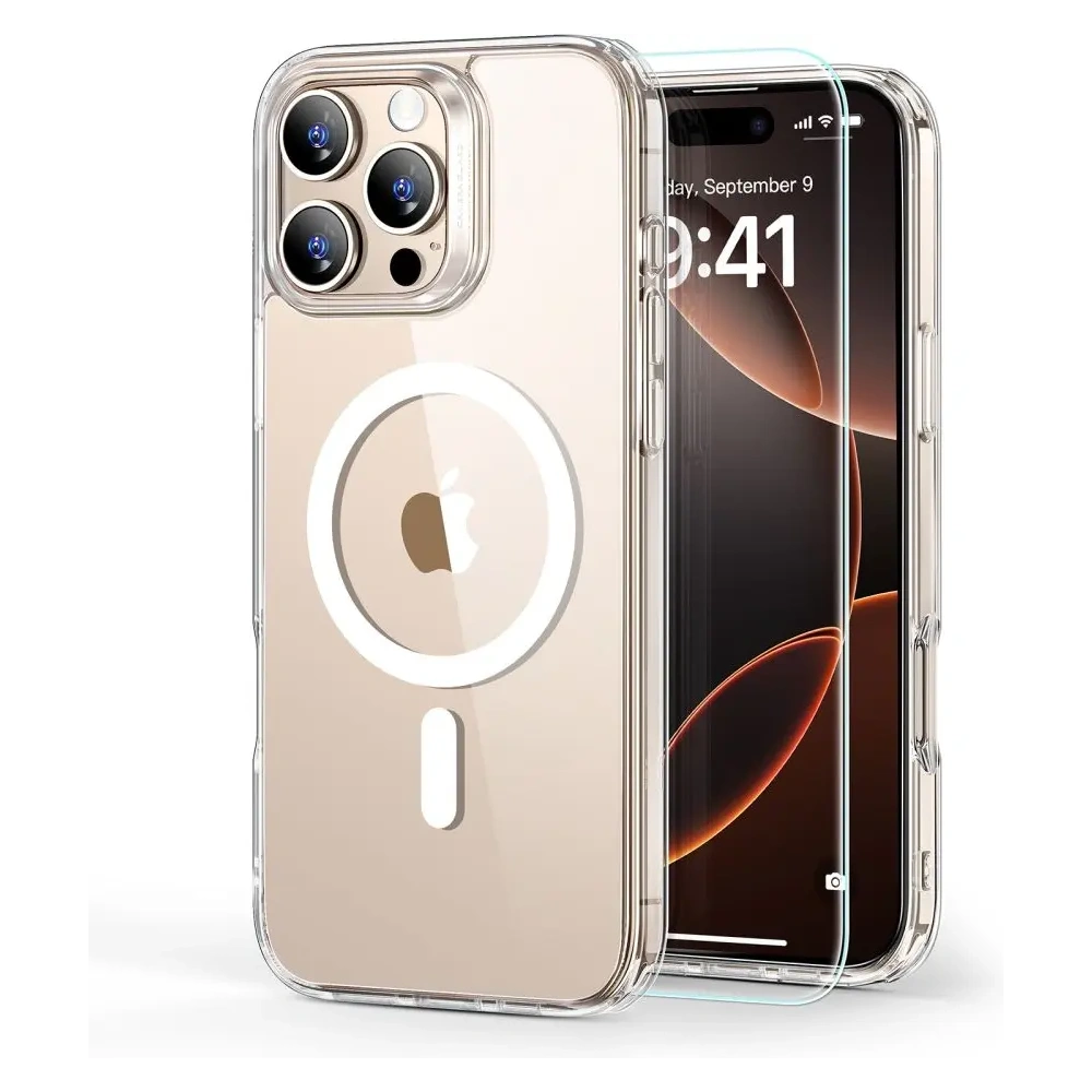 Zestaw ESR Classic Hybrid Halolock MagSafe & Tempered Glass Apple iPhone 16 Pro Clear