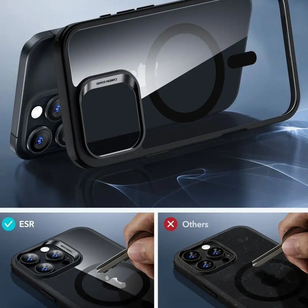 Zestaw ESR Classic Hybrid Halolock MagSafe & Tempered Glass Apple iPhone 16 Pro Clear/black