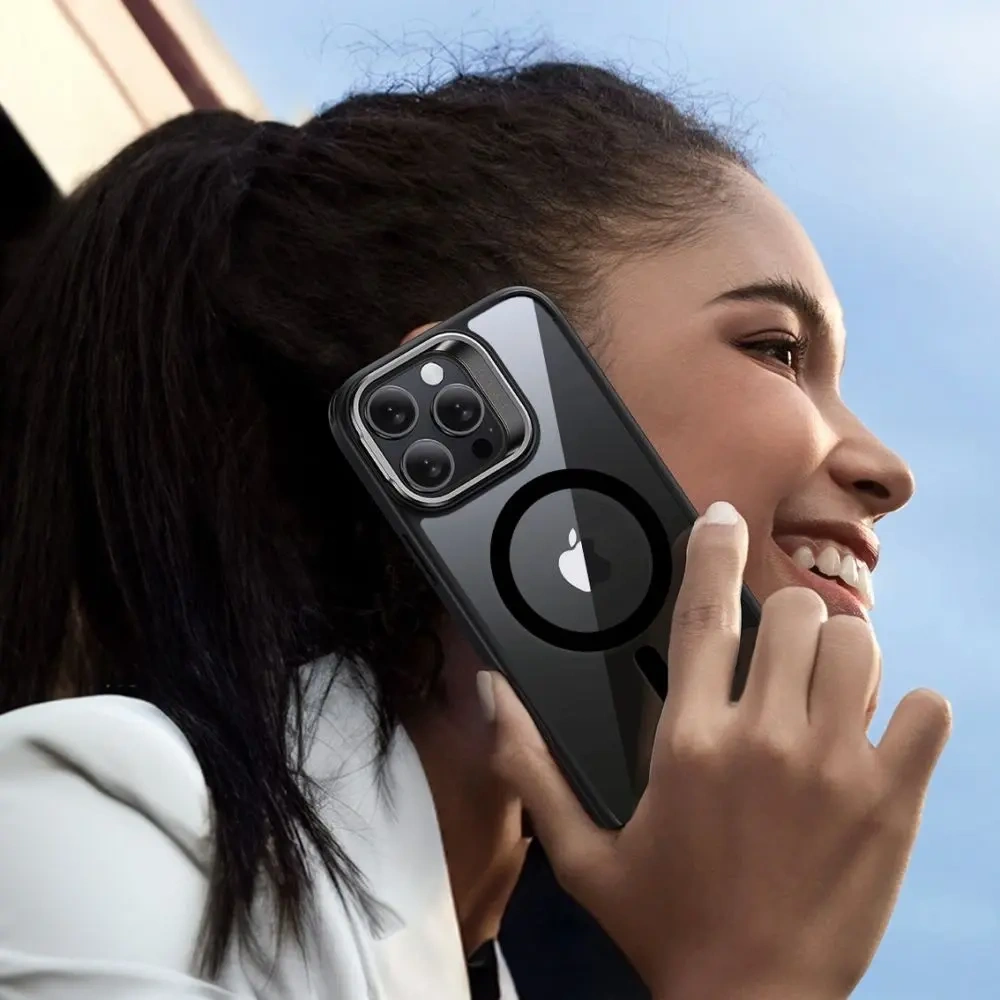 Zestaw ESR Classic Hybrid Kickstand Halolock MagSafe & Tempered Glass Apple iPhone 16 Pro Max Clear/black