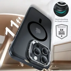 Kup Zestaw ESR Classic Hybrid Kickstand Halolock MagSafe & Tempered Glass Apple iPhone 16 Pro Max Frosted Black - ESR842 - {ean13} - Sklep Home Screen