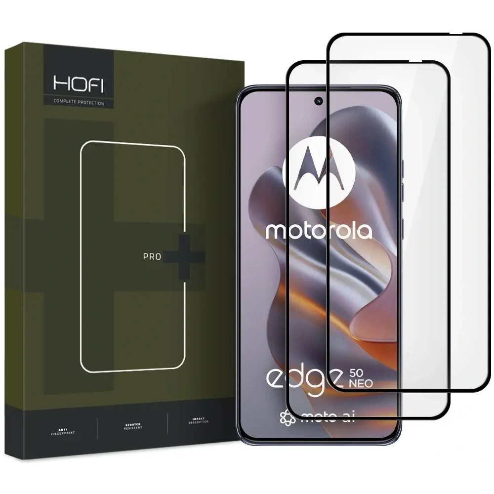 Szkło hartowane Hofi Glass Pro+ Motorola Edge 50 Neo Black [2 PACK]