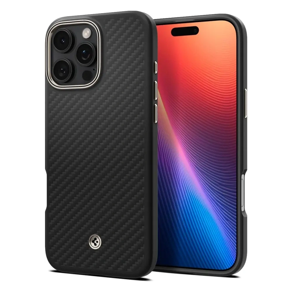 Etui Spigen Enzo Aramid Mag MagSafe Apple iPhone 16 Pro Black/natural