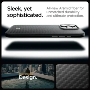 Kup Spigen Enzo Aramid Mag MagSafe Apple iPhone 16 Pro Černá/přirozená - SPN16478 - {ean13} - Sklep Home Screen
