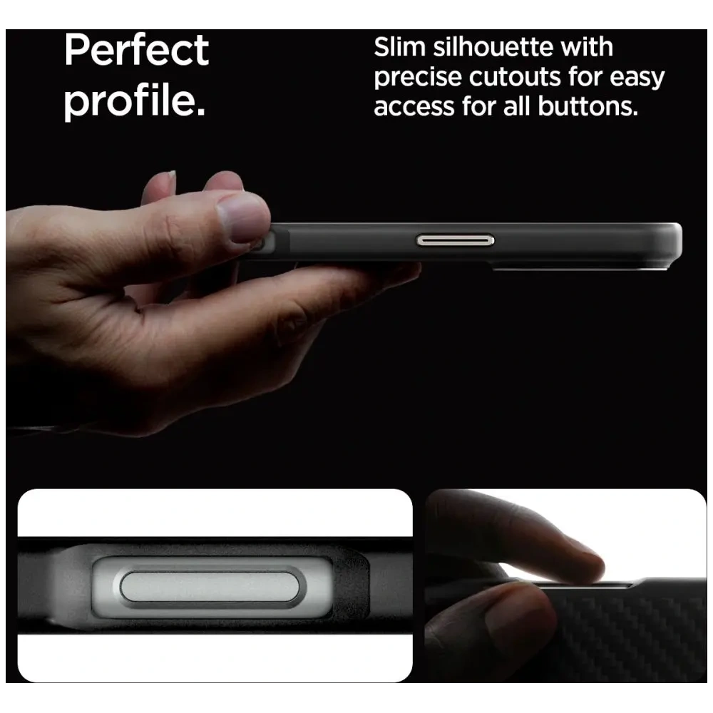 Etui Spigen Enzo Aramid Mag MagSafe Apple iPhone 16 Pro Black/natural