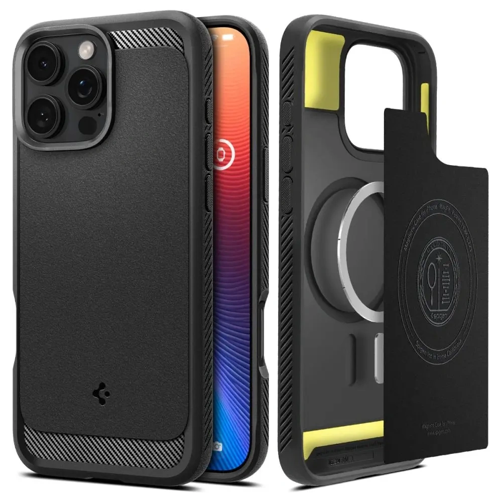 Etui Spigen Rugged Armor Mag MagSafe Apple iPhone 16 Pro Matte Black