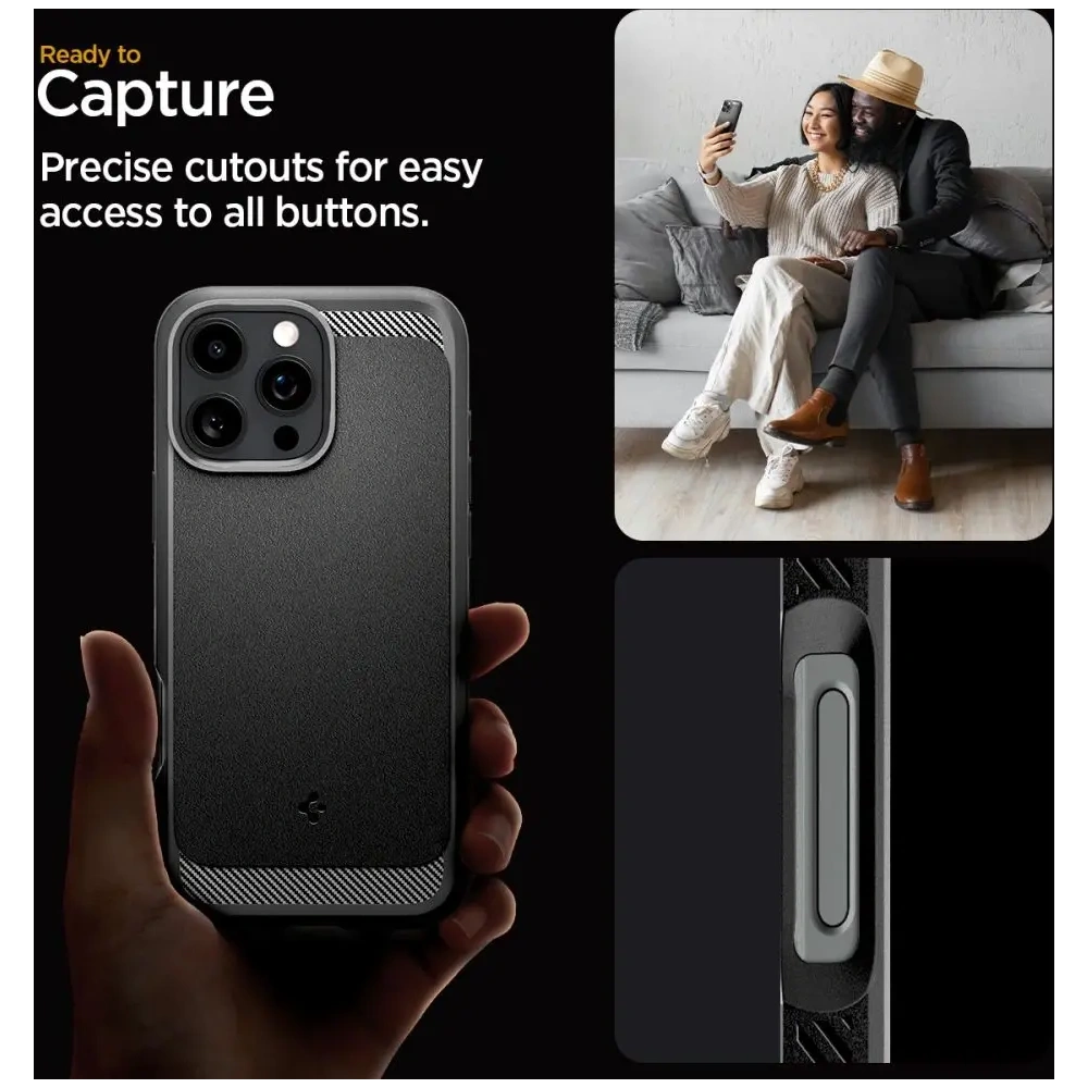 Etui Spigen Rugged Armor Mag MagSafe Apple iPhone 16 Pro Matte Black