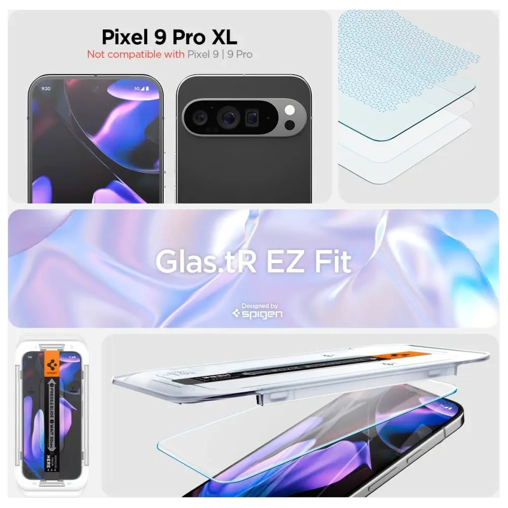 Szkło hartowane Spigen GLAS.tR ez Fit Google Pixel 9 Pro XL / 10 Pro XL Clear [2 PACK]