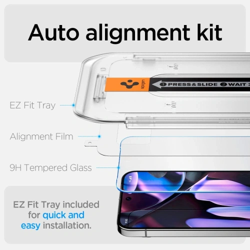 Buy Spigen GLAS.tR ez Fit Google Pixel 9 Pro XL Clear [2 PACK] - SPN16480 - {ean13} - Home Screen Store Europe