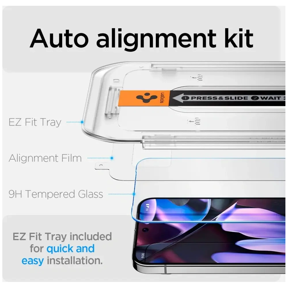 Szkło hartowane Spigen GLAS.tR ez Fit Google Pixel 9 Pro XL / 10 Pro XL Clear [2 PACK]