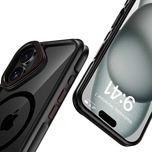 Kup Etui Tech-Protect MagHybrid MagSafe Apple iPhone 16 Black/red - THP3223 - {ean13} - Sklep Home Screen