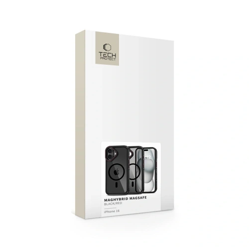 Kup Tech-Protect MagHybrid MagSafe Apple iPhone 16 Negru/roșu - THP3223 - {ean13} - Sklep Home Screen