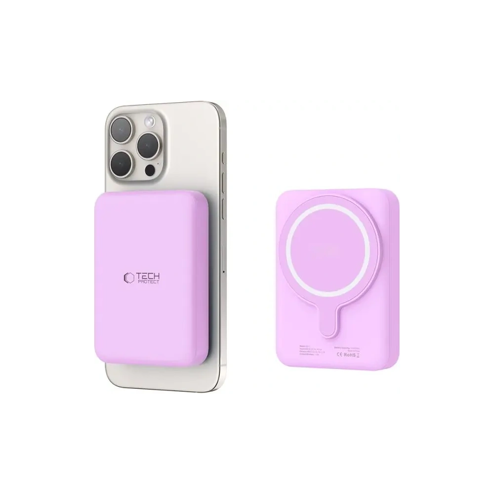 Powerbank Tech-Protect PB11 LifeMag MagSafe Power Bank 10000mAh Lilac