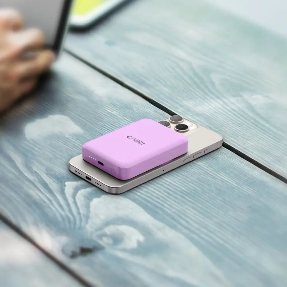 Powerbank Tech-Protect PB11 LifeMag MagSafe Power Bank 10000mAh Lilac