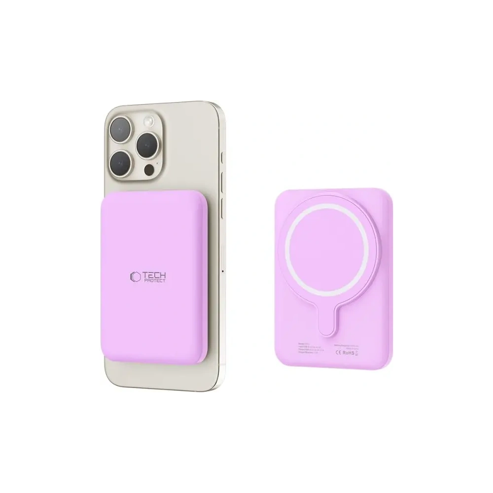 Powerbank Tech-Protect PB10 LifeMag MagSafe Power Bank 5000mAh Lilac
