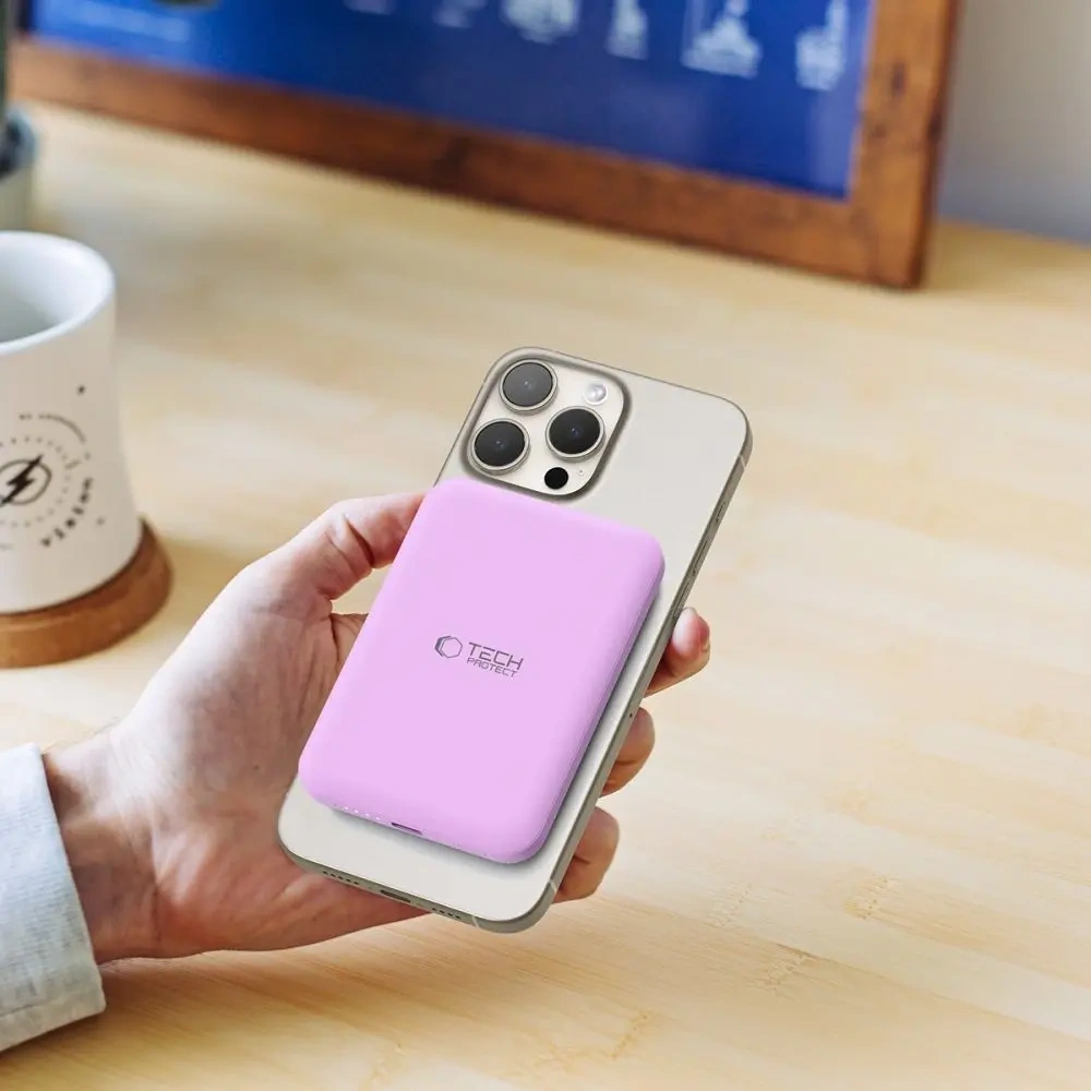 Powerbank Tech-Protect PB10 LifeMag MagSafe Power Bank 5000mAh Lilac