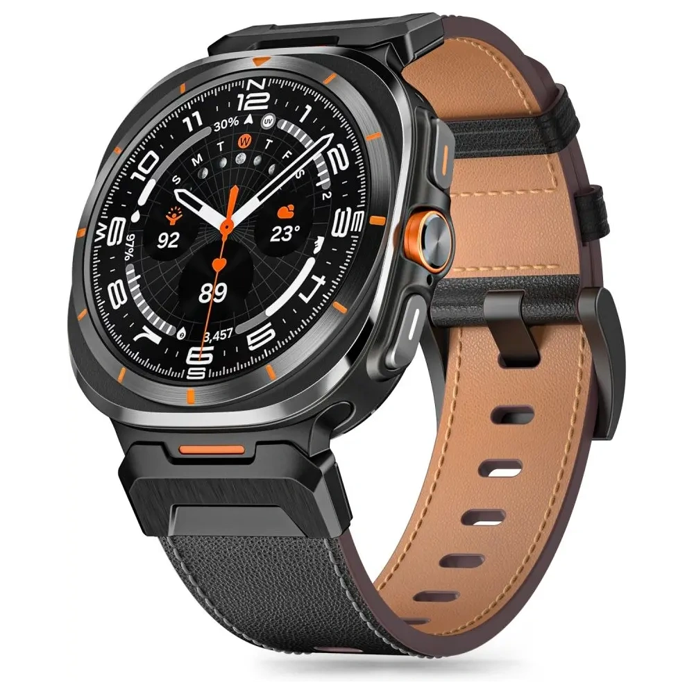 Pasek Tech-Protect Delta Pro Samsung Galaxy Watch Ultra 47mm Leather Black