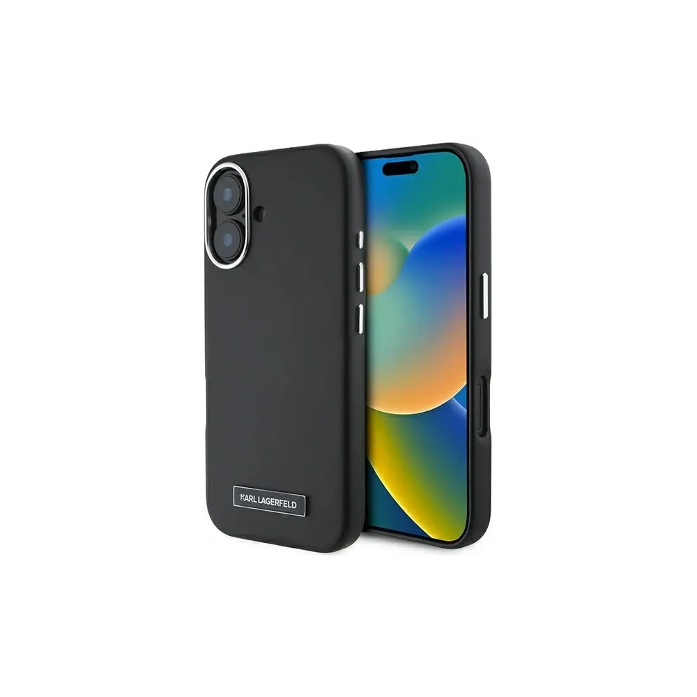 Etui Karl Lagerfeld KLHMP16MPGMSRPK Apple iPhone 16 Plus hardcase FW Metal Plate MagSafe czarny/black