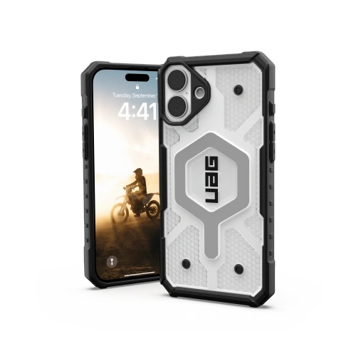 Buy UAG Urban Armor Gear Pathfinder Clear Apple iPhone 16 Plus MagSafe (ice/black) - UAG1435 - {ean13} - Home Screen Store Europe
