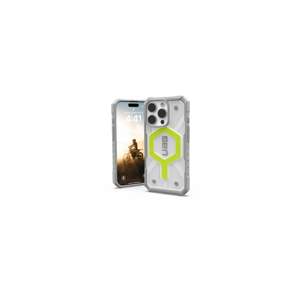 Etui UAG Urban Armor Gear Pathfinder Clear Apple iPhone 16 Pro MagSafe (active neon)