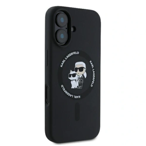Buy Karl Lagerfeld KLHMP16MSCMKCRHK Apple iPhone 16 Plus hardcase Silicone Karl&Choupette Ring MagSafe black - KLD21714 - {ean13} - Home Screen Store Europe