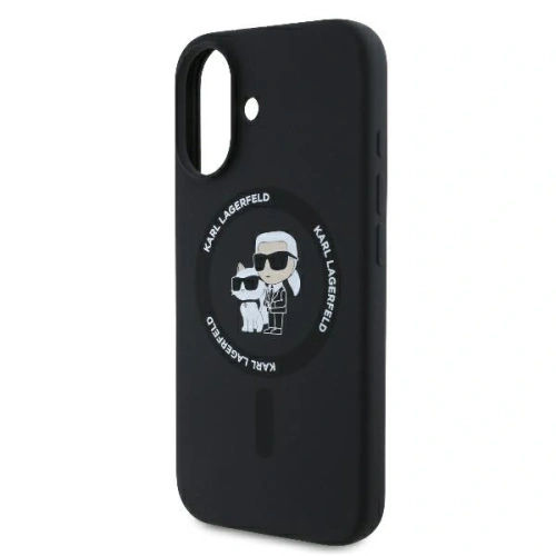 Buy Karl Lagerfeld KLHMP16MSCMKCRHK Apple iPhone 16 Plus hardcase Silicone Karl&Choupette Ring MagSafe black - KLD21714 - {ean13} - Home Screen Store Europe