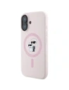 Buy Karl Lagerfeld KLHMP16MSCMKCRHP Apple iPhone 16 Plus hardcase Silicone Karl&Choupette Ring MagSafe pink - KLD21715 - {ean13} - Home Screen Store Europe