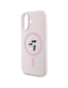 Buy Karl Lagerfeld KLHMP16MSCMKCRHP Apple iPhone 16 Plus hardcase Silicone Karl&Choupette Ring MagSafe pink - KLD21715 - {ean13} - Home Screen Store Europe