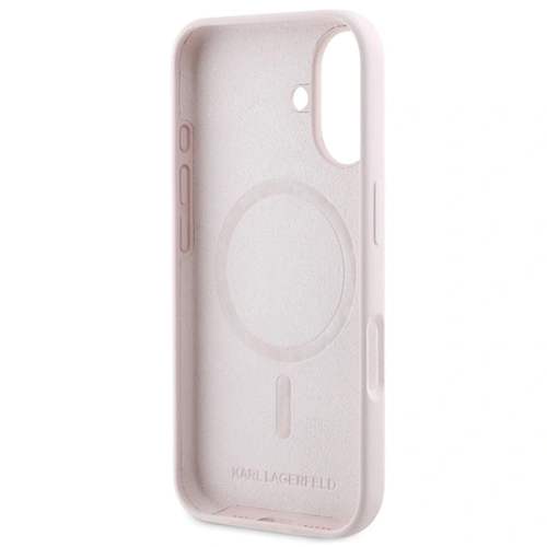 Buy Karl Lagerfeld KLHMP16MSCMKCRHP Apple iPhone 16 Plus hardcase Silicone Karl&Choupette Ring MagSafe pink - KLD21715 - {ean13} - Home Screen Store Europe