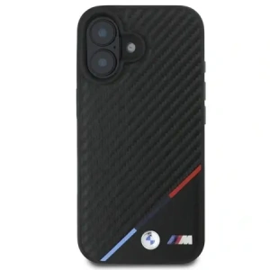Kup BMW BMHMP16M23PUDTK Apple iPhone 16 Plus Hardcase Carbon Tricolor Line MagSafe schwarz - BMW688 - {ean13} - Sklep Home Screen