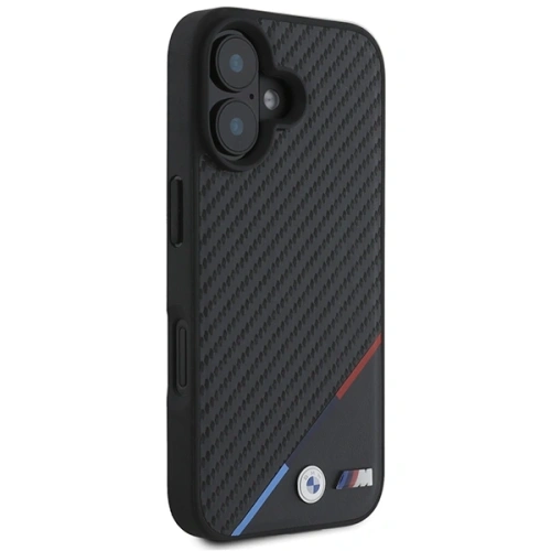 Buy BMW BMHMP16M23PUDTK Apple iPhone 16 Plus hardcase Carbon Tricolor Line MagSafe black - BMW688 - {ean13} - Home Screen Store Europe