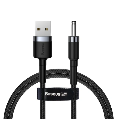 Kup Kabel USB do DC 3,5mm Baseus Cafule, 2A, 1m (černá-šedá) - BSU1046BLKGRY - {ean13} - Sklep Home Screen