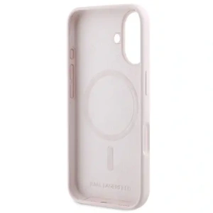 Buy Karl Lagerfeld KLHMP16SSCMKCRHP Apple iPhone 16 hardcase Silicone Karl&Choupette MagSafe pink - KLD21722 - {ean13} - Home Screen Store Europe