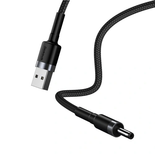 Kup Kabel USB do DC 3,5mm Baseus Cafule, 2A, 1m (černá-šedá) - BSU1046BLKGRY - {ean13} - Sklep Home Screen