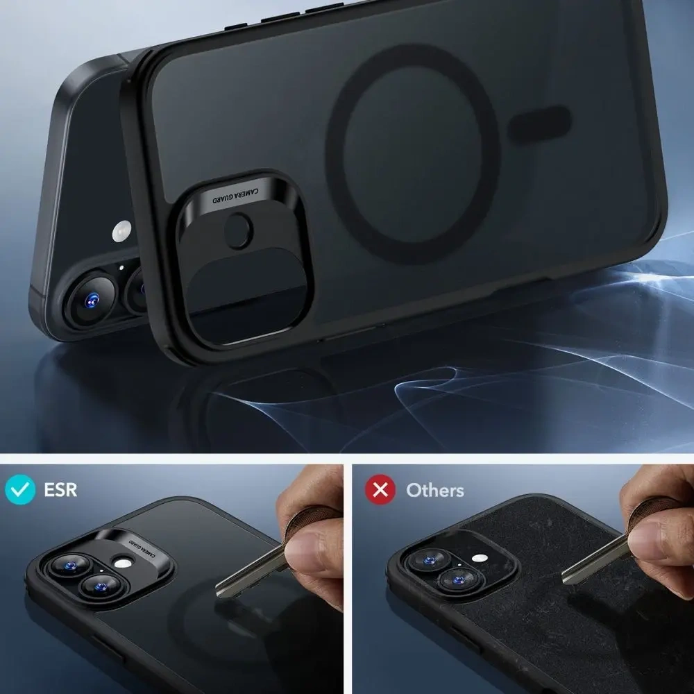 Zestaw ESR Classic Hybrid Halolock MagSafe & Tempered Glass Apple iPhone 16 Frosted Black