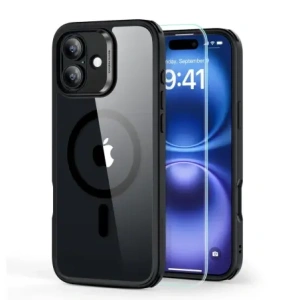 Kup Zestaw ESR Classic Hybrid Halolock MagSafe & Tempered Glass Apple iPhone 16 Plus Clear/black - ESR845 - {ean13} - Sklep Home Screen